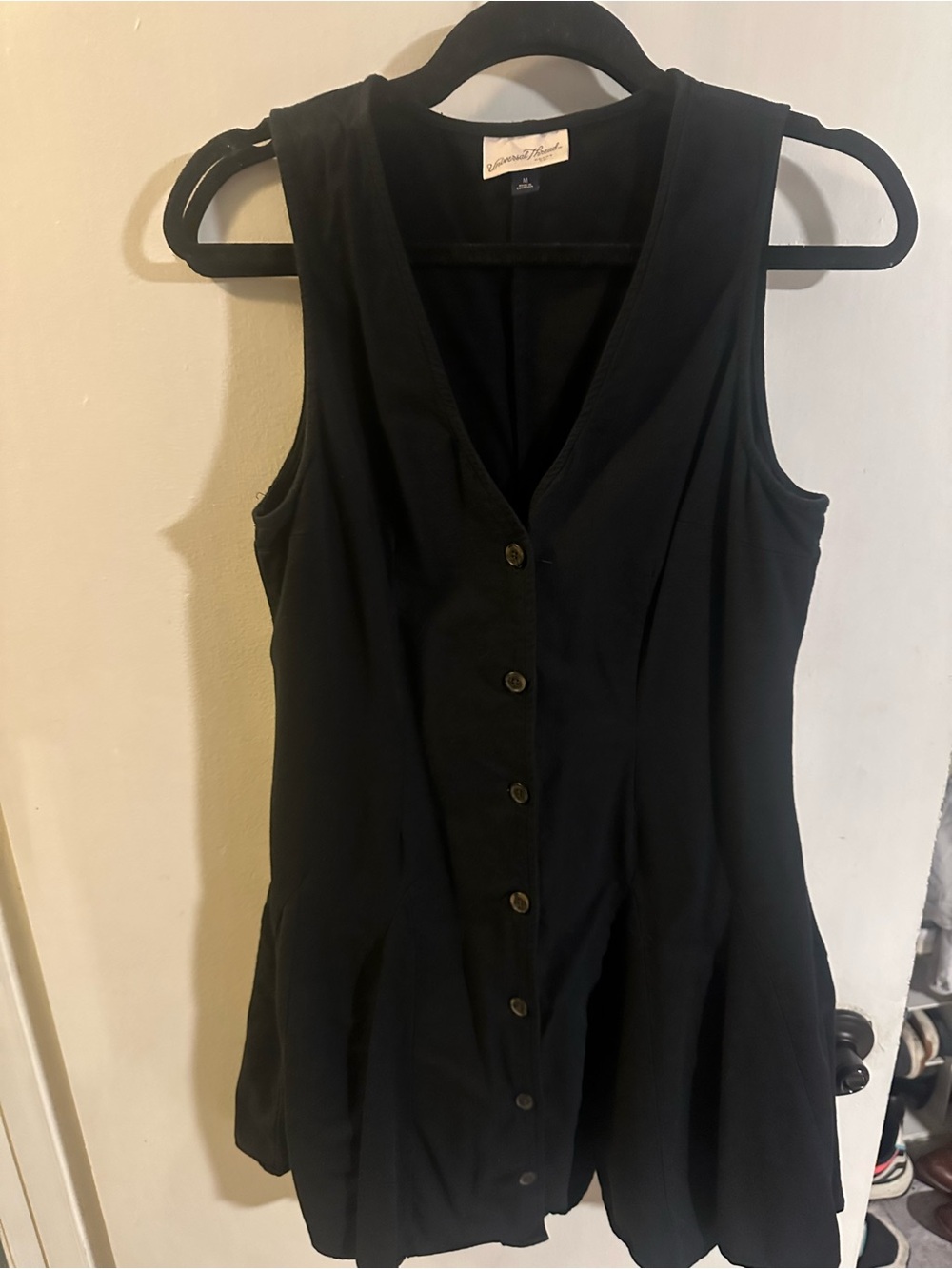 Universal Thread Black Sleeveless Button-Front Mini Dress - Picture 1 of 1